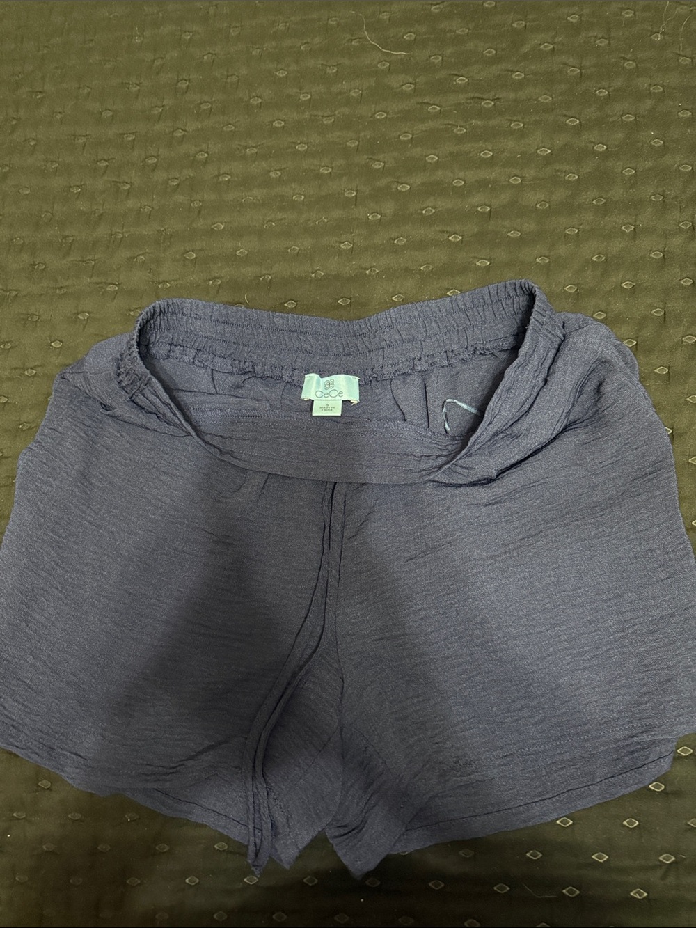 CeCe Women’s Slate Gray Athletic Shorts with Elastic Waist